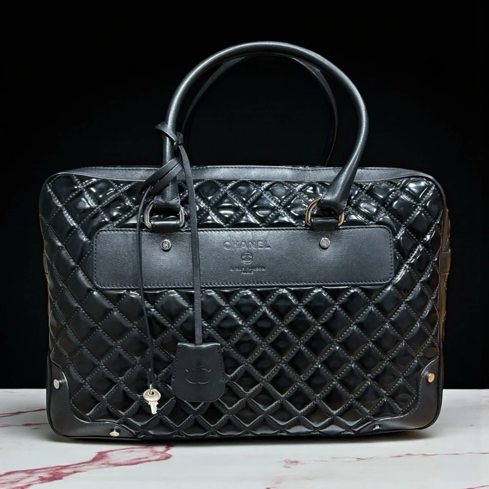 CHANEL Black Viaggio Travel Bag & Orig Dust Bag